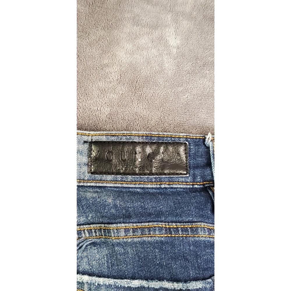 Young La Jeans Shorts Mens Size 34 Blue Denim Casual Stretch Cut-offs C11-125 - Picture 9 of 10